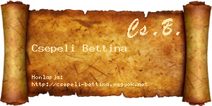 Csepeli Bettina névjegykártya