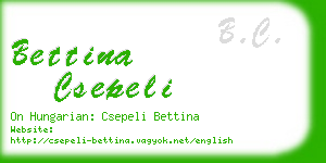 bettina csepeli business card